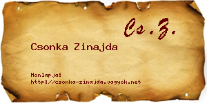 Csonka Zinajda névjegykártya